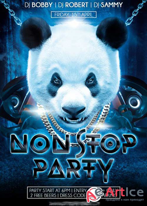 Non Stop Party PSD Flyer Template