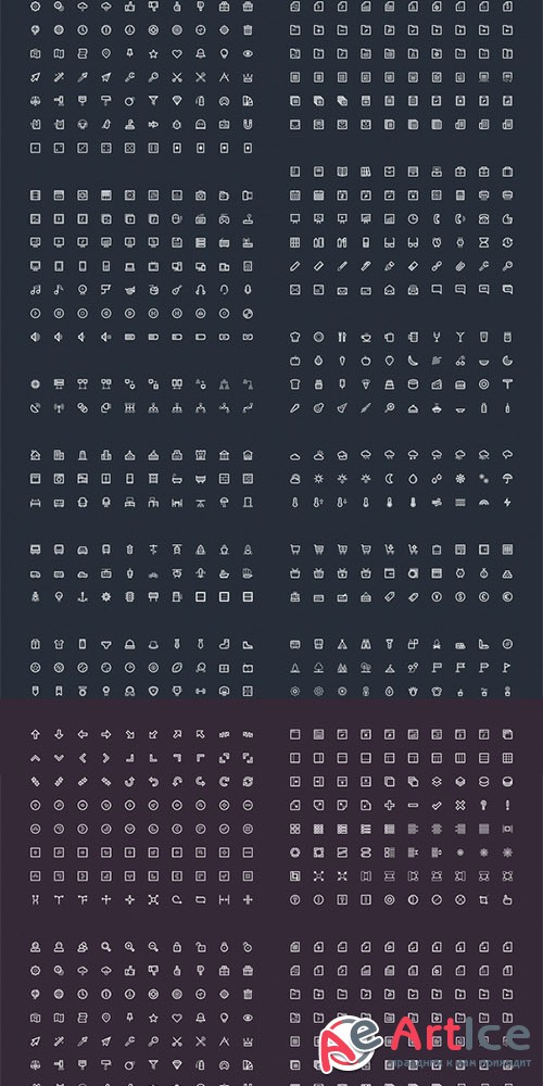 LineArt Icons - Creativemarket 17209