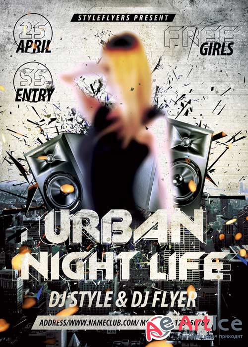 Urban Night Life V1 PSD Flyer Template