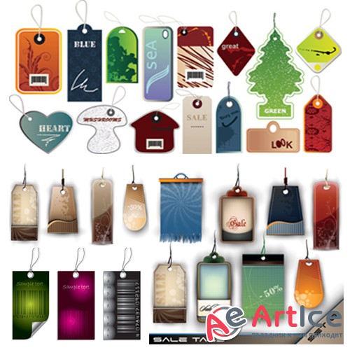        | Labels and Sale Tags Set in Vector