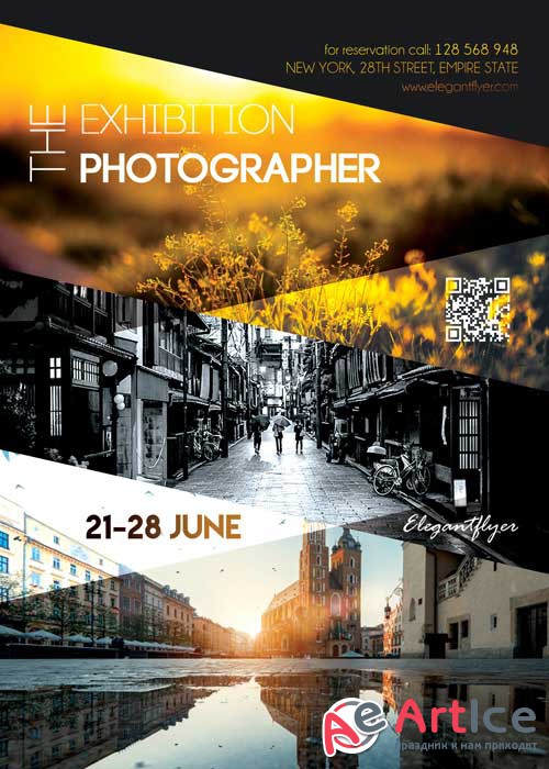 The Exhibition The Photographer Flyer PSD Template + Facebook Cover