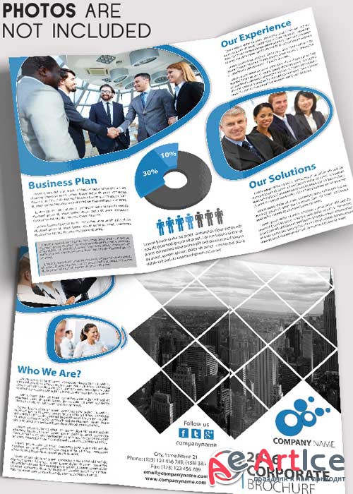 Corporate V1 Tri-Fold Brochure PSD Template