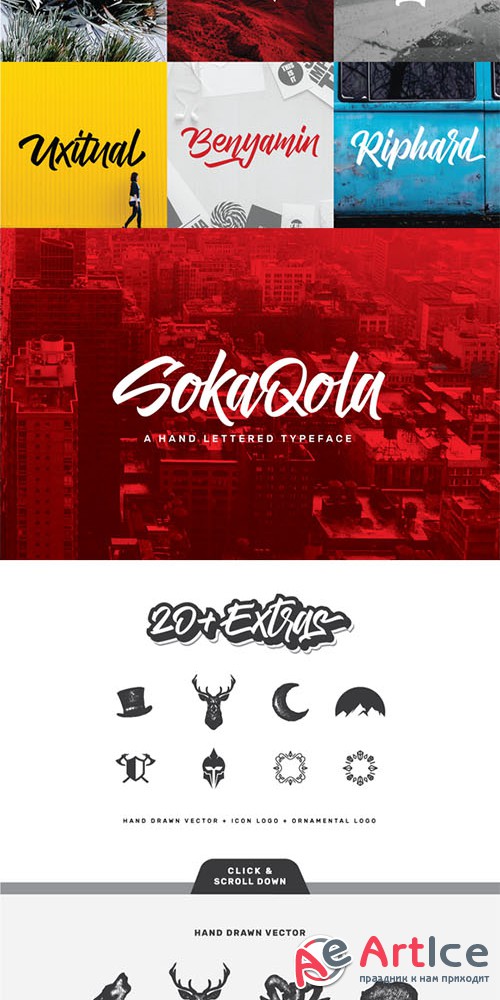 SokaQola Typeface (20+ Extras) - Creativemarket 515145