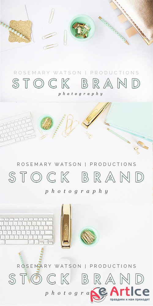 Limited Edition Mint&Gold Collection - Creativemarket 204330
