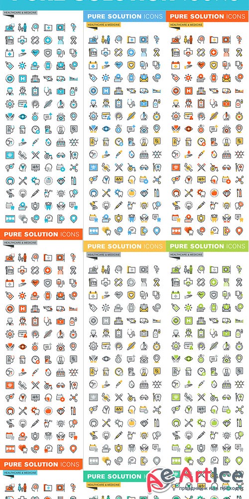 Set of Thin Line Icons of Healthcare - Creativemarket 522311