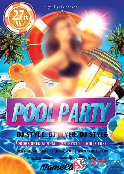 Pool Party  PSD V5 Flyer Template