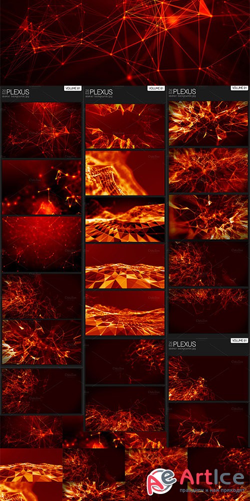 20 Red Abstract Plexus Backgrounds - Creativemarket 682318