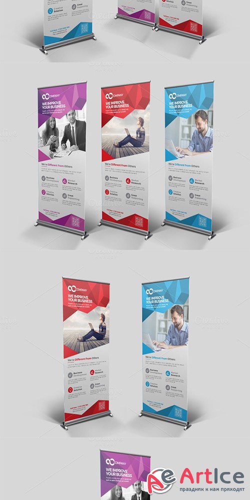 Multipurpose Roll Up Banner - Creativemarket 682497