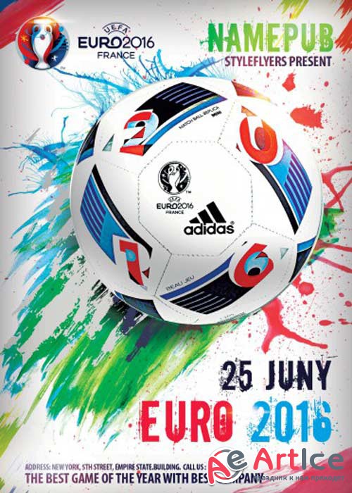Euro 2016 PSD Flyer Template