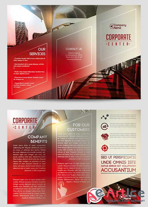 Corporate Tri-Fold PSD Brochure Template