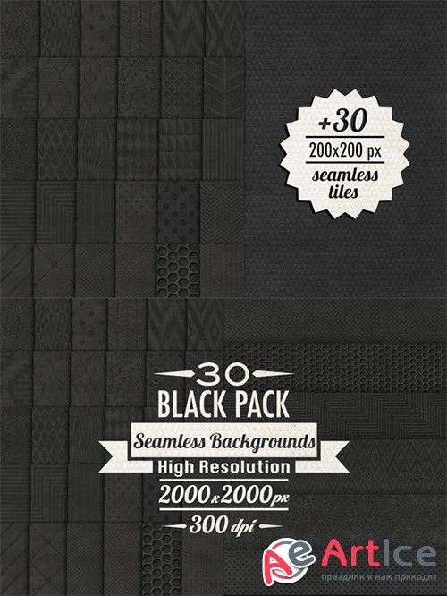 Black Paper Pack - Creativemarket 14395