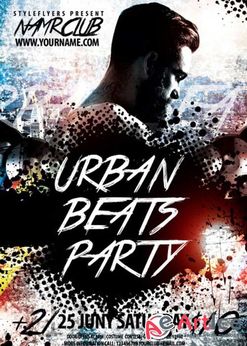 Urban Beats Party V1 PSD Flyer Template