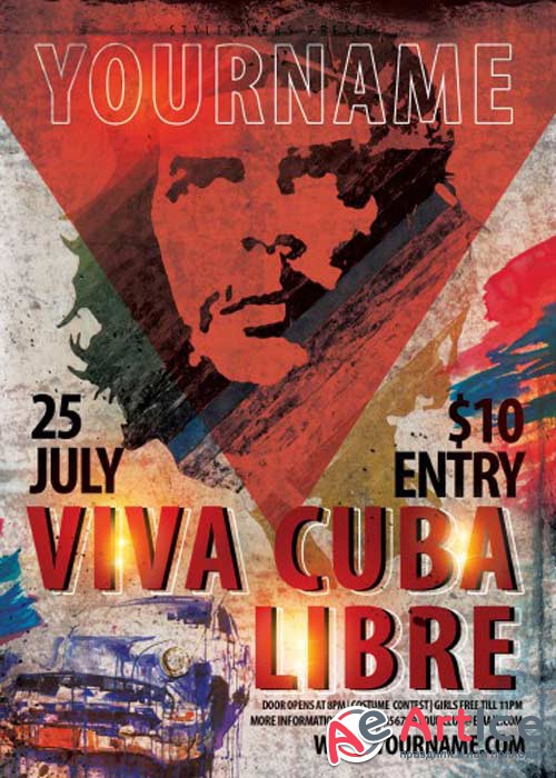 Viva Cuba Libre V1 PSD Flyer Template
