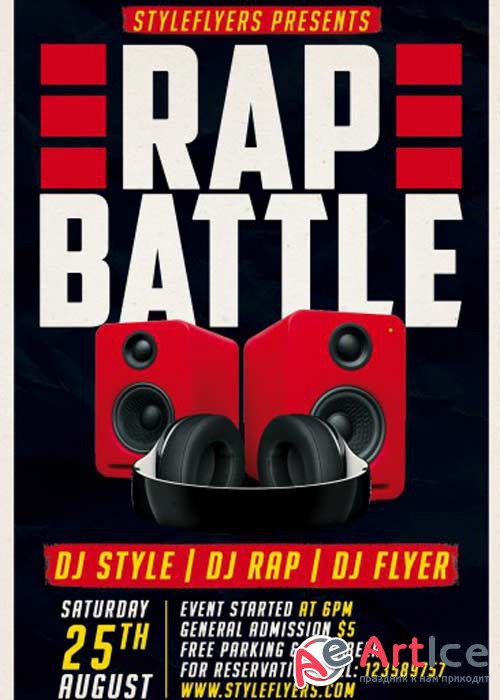 Rap Battle V01 PSD Flyer Template