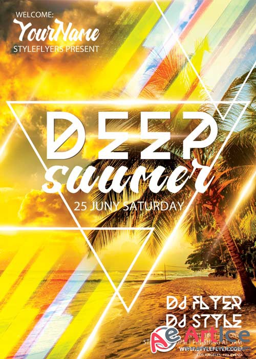 Deep summer V1 PSD Flyer Template