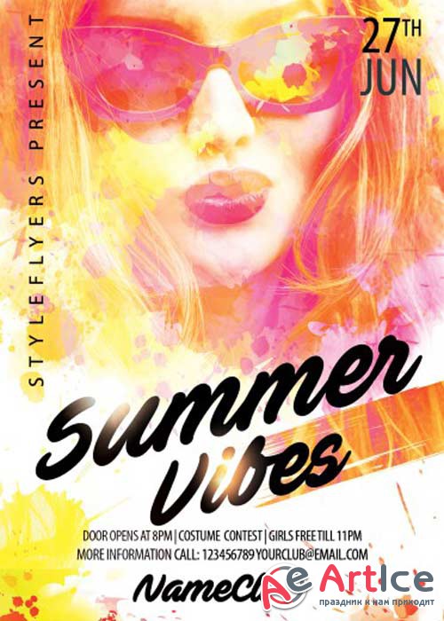 Summer Vibes V1 PSD Flyer Template