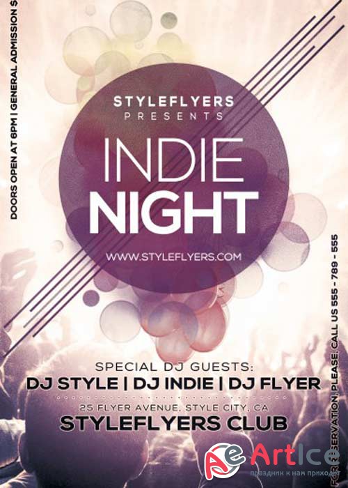 Indie Night V2 PSD Flyer Template