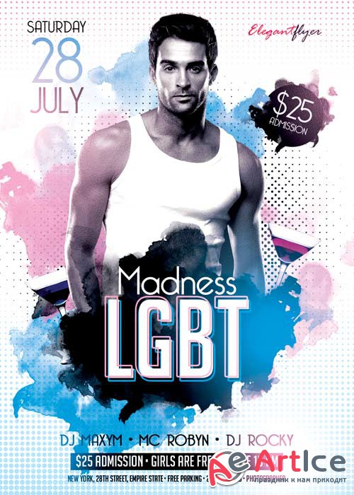 LGBT Madness V3 Flyer PSD Template + Facebook Cover