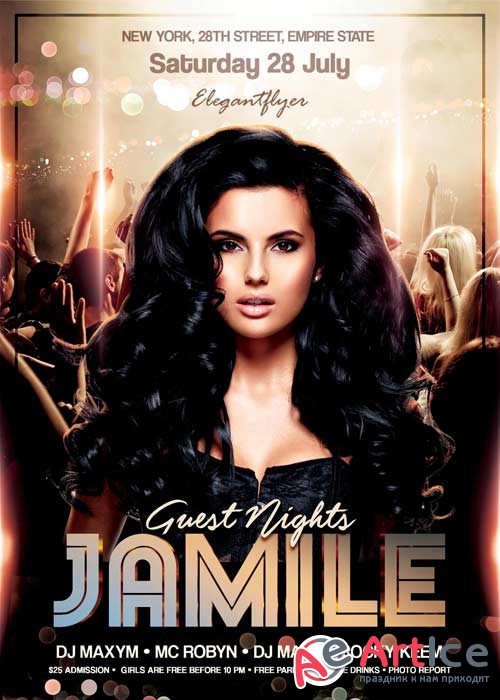 Guest Nights V1 Flyer PSD Template + Facebook Cover
