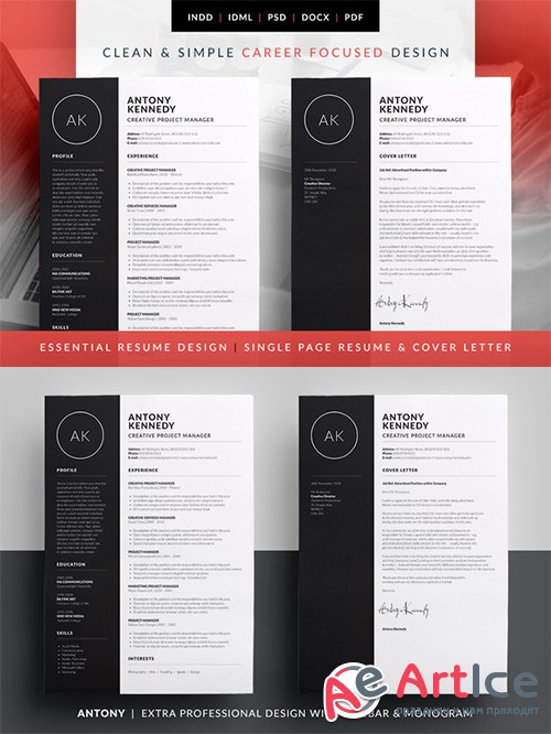 Essential Resume - Antony - Creativemarket 584584