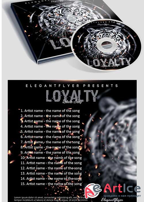 Loyalty Mixtape CD Cover PSD Template