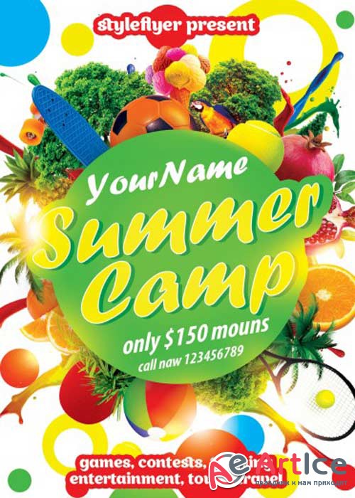 Summer Camp V1 PSD Flyer Template