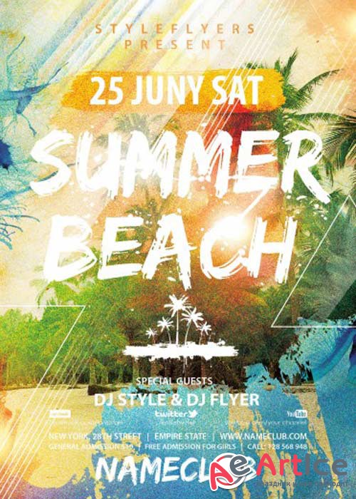 Summer Beach V1 PSD Flyer Template
