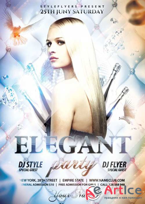 Elegant Party V5 PSD Flyer Template