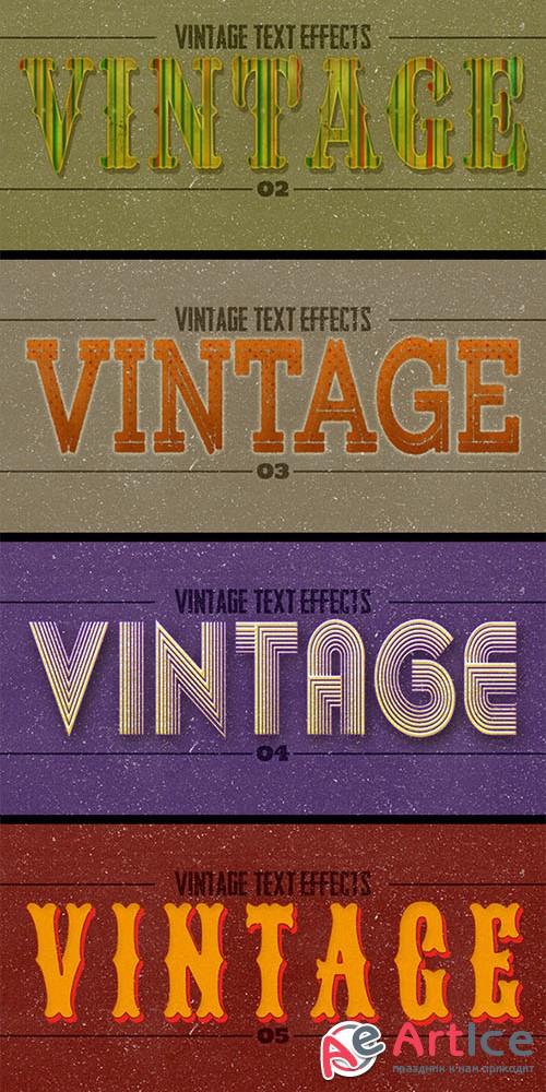GraphicRiver - 10 Vintage Text Effects 10848058