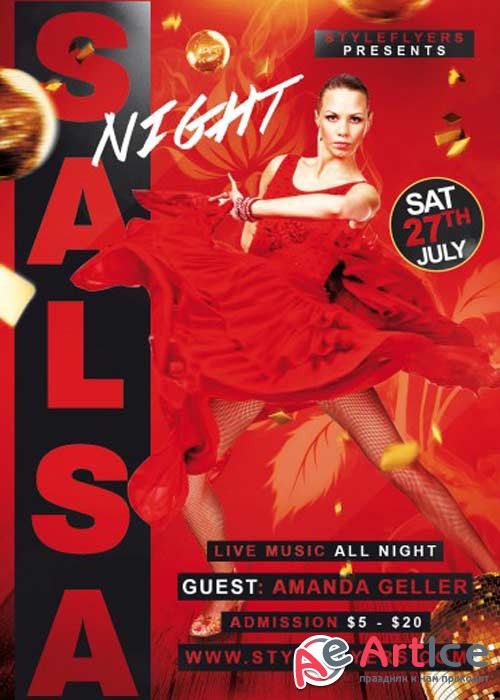 Salsa Night V3 PSD Flyer Template
