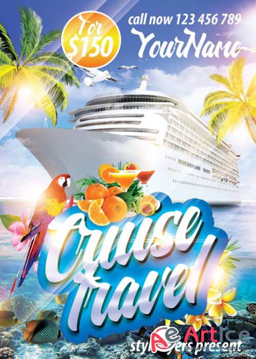 Cruise Travel V7 PSD Flyer Template