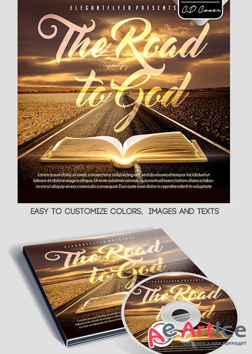 The road to God CD Cover PSD Template
