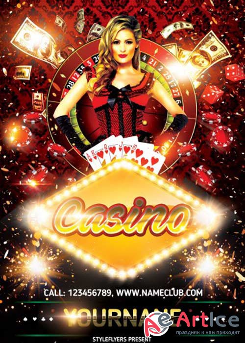 Casino PSD V5 Flyer Template