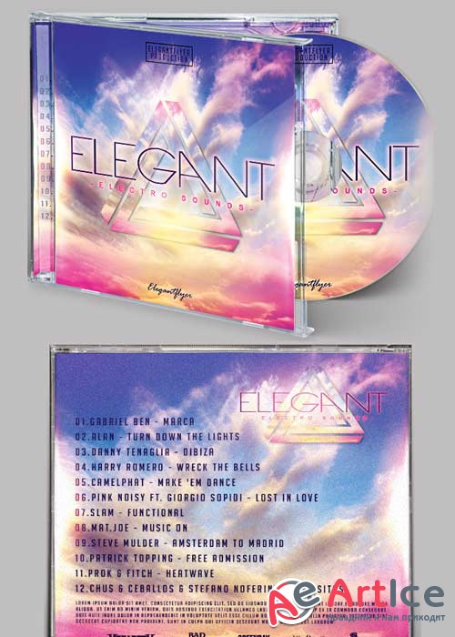Electro Sound CD Cover PSD Template