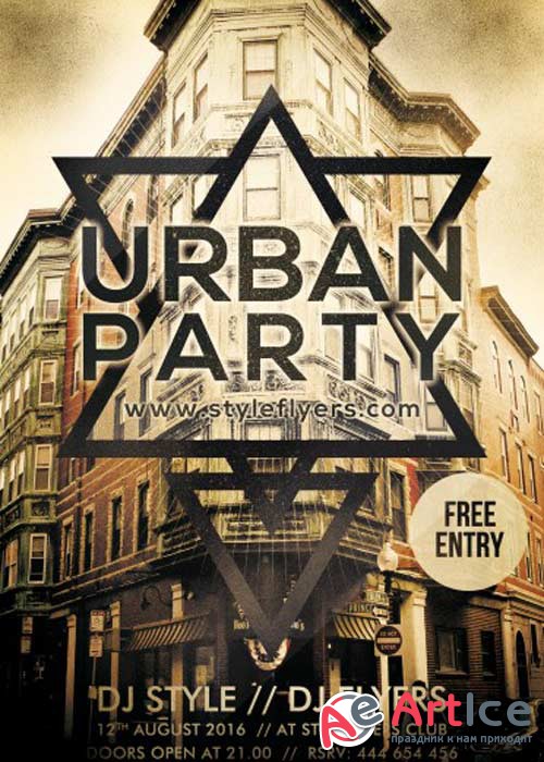 Urban Party V4 PSD Flyer Template