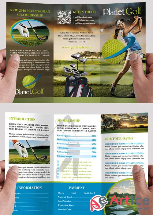 Golf Club PSD Tri-Fold PSD Brochure Template