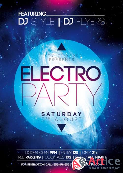 Electro Party V5 PSD Flyer Template