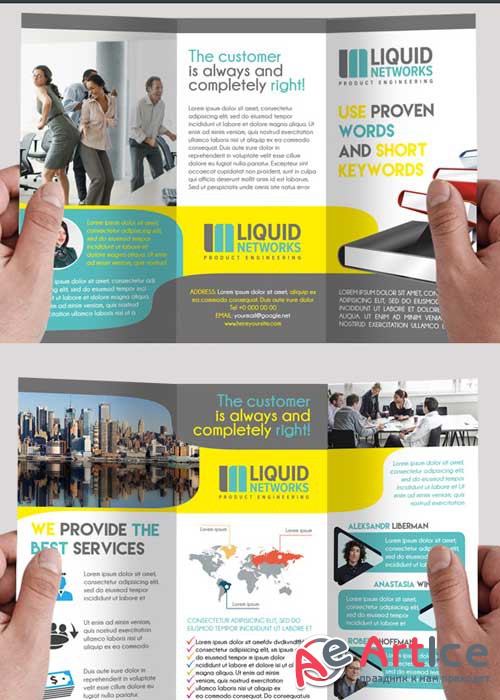 Corporate V3 PSD Tri-Fold PSD Brochure Template