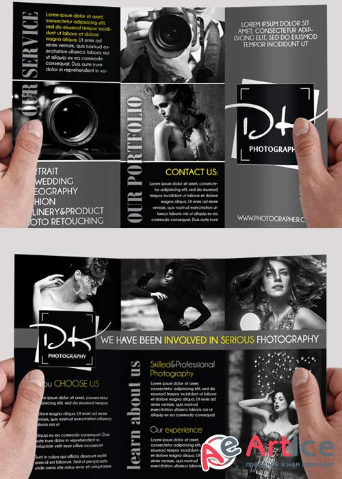 Modern Photography PSD Tri-Fold PSD Brochure Template