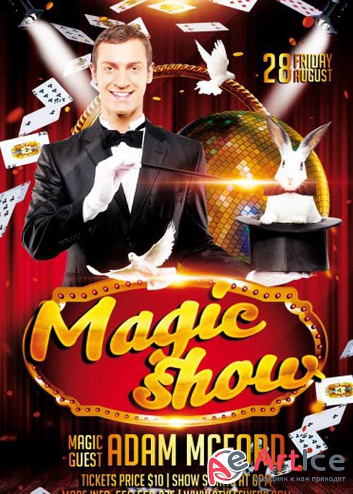 Magic Show V3 PSD Flyer Template