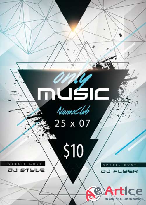 Only Music V1 PSD Flyer Template