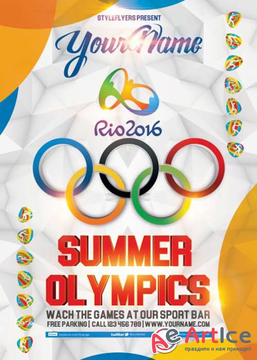 Summer Olympics V2 PSD Flyer Template