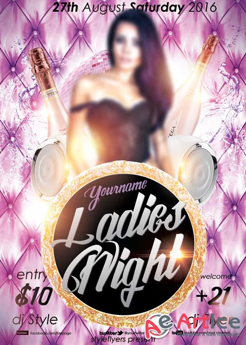 Ladies Night V15 PSD Flyer Template