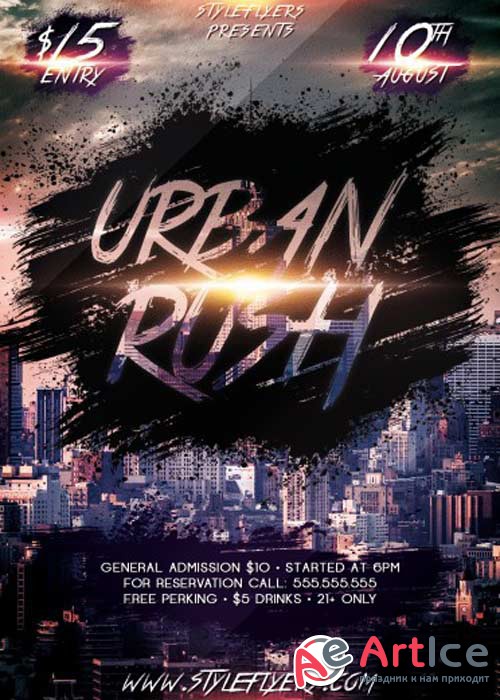 Urban Rush PSD Flyer Template