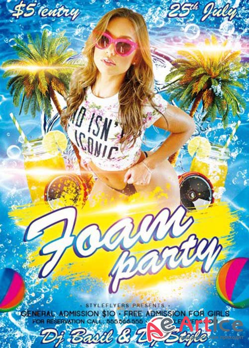 Foam Party PSD V1  Flyer Template