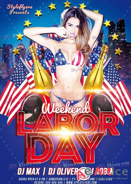 Labor Day Weekend V3 PSD Flyer Template