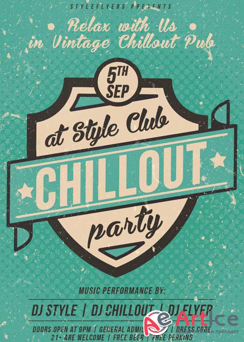 Chillout Party V5 PSD Flyer Template + Facebook Cover