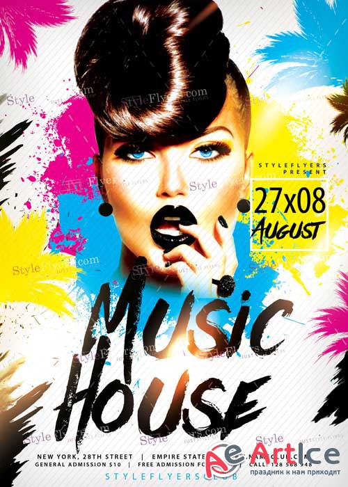 Music House V3 PSD Flyer Template