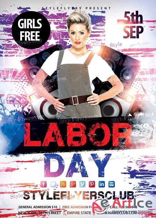 Labor Day V5 PSD Flyer Template