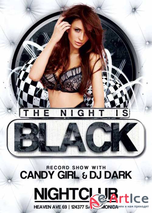 Black Night Club Party V12 Flyer Template